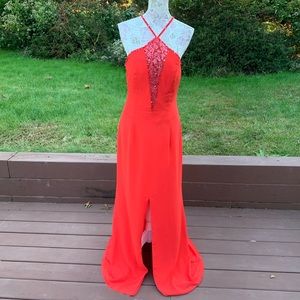 Amelie Beaded Sheer Prom Dress